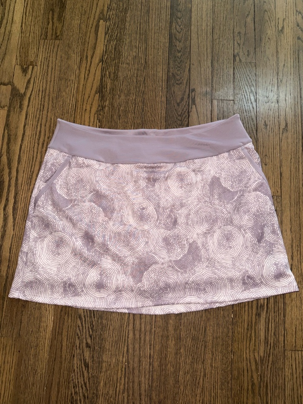 adidas Lilac Floral Circle-Print Skater Skort